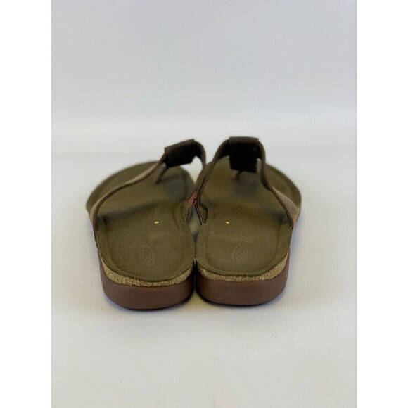 Keen Ana Cortez Flip Flop Brown Leather Thong Sandal Slip On 1019245 Womens 10.5 - Picture 5 of 10